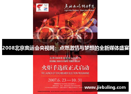 2008北京奥运会央视网：点燃激情与梦想的全新媒体盛宴
